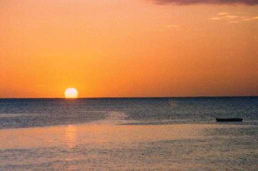 Sunset at seashell cove momi bay vita levu fiji