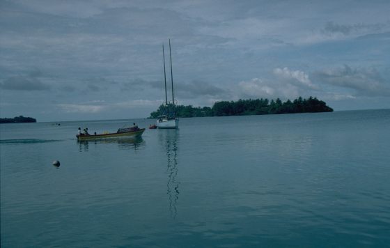 Gizo harbour looking towards Nusatope island